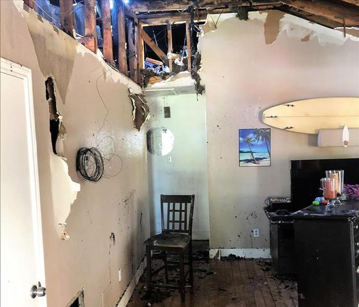 Before Photo of Fire Damage in Living Room